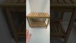 This Bamboo Shower Bench Changed My Shaving Routine!  Beautiful & Functional | Bathroom Must-Have!