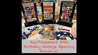 RocPokemon’s 30th Birthday LIVE  Vintage Japanese Pokémon Pack Opening Bonanza! Base, GC, TR & More!