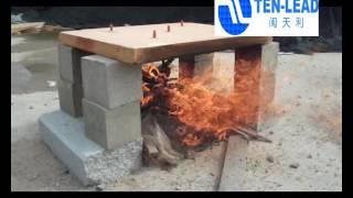 Fireproof test of Phenolic Foam Insulation Panel  Fujian Tenlead