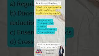 Data Science and Machine Learning quiz - 51 #machinelearning #datascience #artificialintelligence