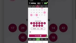 how to pair 2 numbers with betway