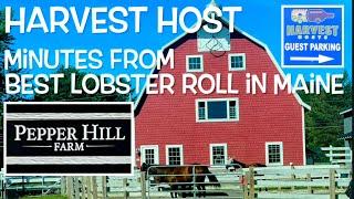 Pepper Hill Farm South Thomaston, Maine Harvest Host Review