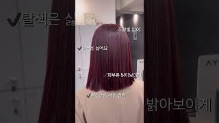 탈색없이 가능한 빠질수록 예쁜 서윤쌤 #레드바이올렛   상담 문의 @growing.yoon   #서윤쌤 #이미지컨설팅#레드와인 #헤어컨설팅 #그로잉살롱본점 #그로잉살롱서윤