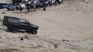 Swartvark. Toyota Hilux with 1uzfe Lexus V8.  Dune charge. Struisbaai dunes.#swartvark