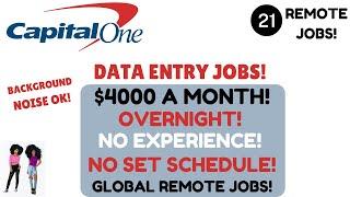 Capital One Hiring! - Overnight Data Entry | No Experience No Interview Remote Jobs $4000 A Month