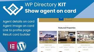 WP real estate agent details on card