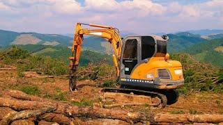 máy xúc doosan DX 55 đời 2015  gắp gỗ giá rẻ #maygapgodx55