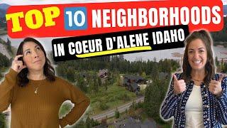 10 Best Neighborhoods To Live In Coeur d'Alene IDAHO! [Drone Videos]