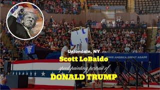 Patriot Artist Scott LoBaido Speed Paints Trump Live | Epic Rally Performance!