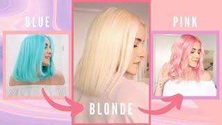 How I transition from one hair color to another  + Bleach Bath tutorial!