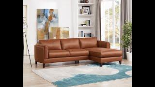 Prospera Home Antilles Leather Sofa Chaise