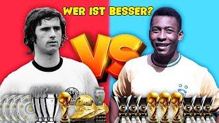 Fußball-Legenden im Vergleich Müller gegen Pelé | GegenStar