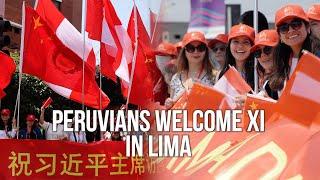 Locals gather to welcome President Xi Jinping to Peru