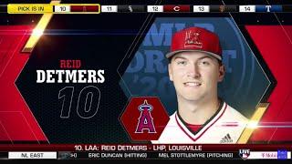 Los Angeles Angels select Reid Detmers from Louisville with the 10th pick of the 2020 MLB Draft