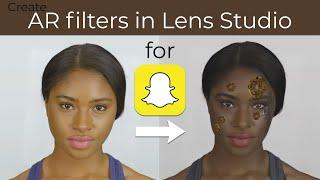 Сreating an AR filter in Lens Studio for Snapchat (accelerated video)