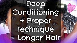 How To Deep Condition Dry Natural Hair | DC Wash Day Routine 4c Hair