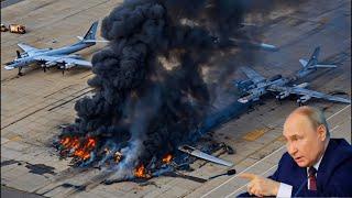 Ukrainian FPV Swarms Burn 4 RUSSIAN STRATEGIC AIR BASES and 41 TU-95s to the Ground