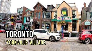 Toronto Downtown Yorkville Village And Bloor Street walking Tour ,Canada