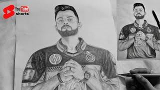 virat kholi portrait drawing || by divya #kholi #drawing