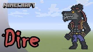 Minecraft: Pixel Art Tutorial: Dire The Werewolf (Fortnite Battle Royale)