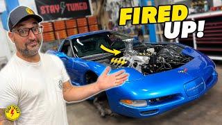 Trashed C5 Corvette Reborn With A 500 Horsepower Cheap LS1 Engine! -FIRST FIRE UP!