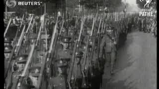 DEFENCE: South Staffordshire Regiment troops civic reception in Walsall (1929)