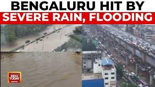 Bengaluru Hit By Severe Rain Flooding, Rain Triggers Flooding & Traffic Woes