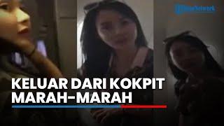 Detik detik Penumpang Cantik Tertangkap Basah Keluar dari Ruang Kokpit, Kamu Rekam Saya