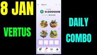 Vertus Combo Cards Today 8 January|| Vertus Daily Combo || Vertus Combo Card || Vertus Combo