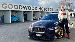 Racing at Goodwood for the first time since 1993 in my Jaguar Project 8. 2023 GRRC Spring Sprint