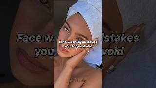 Face washing mistakes to avoid for better skin #skincare #glowup #skincaretips #shorts #aesthetic