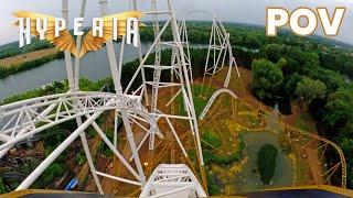 Hyperia Front Row POV New for 2024 at Thorpe Park | The UK's Tallest Coaster!