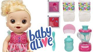 Making Baby Food in a Blender for Baby Alive Doll - Magical Mixer Baby