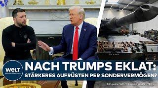 NACH TRUMPS EKLAT: Sondervermögen für Bundeswehr und Rüstungsindustrie? Ukraine-Hilfen in Gefahr