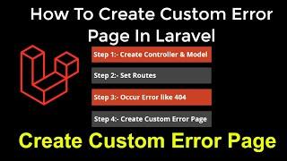 How To Create Custom Error Pages In Laravel 8 Step By Step In Hindi