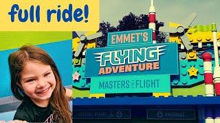 Lego Movie World Emmet's Flying Adventure Masters of Flight Legoland - Full Ride and Queue