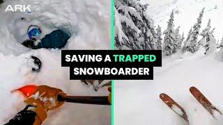 Skier Saves Snowboarder From DEATH! 