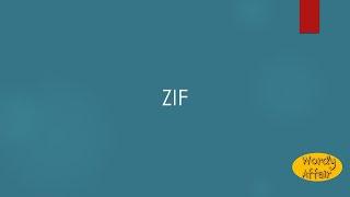 Zif Meaning