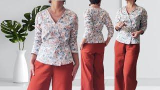 Cassidy Wrap Top Sewing Tutorial //  Helen's Closet Pattern Sewing Tutorial