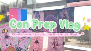 convention prep vlog  [ prepping for my first artist alley! ]