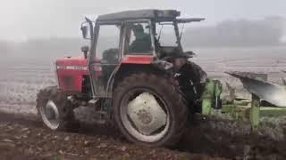 Massey Ferguson 398 + dowdeswell dp8 ploughing.