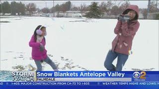 Snow Blankets Antelope Valley Day After Christmas