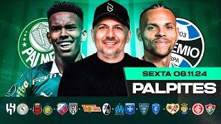 PALPITES DE FUTEBOL PARA HOJE 08 11 2024 (SEXTA-FEIRA) + BILHETE PRONTO | Boleiros Tips