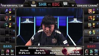 Royal Club vs Edward Gaming | Game 1 Quarter Finals S4 Worlds LOL 2014 Playoffs | SHR vs EDG QF G1