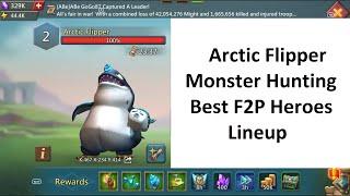 Lords Mobile: Arctic Flipper Monster Hunting Best F2P Heroes Lineup