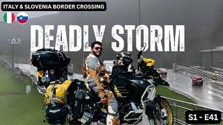 Escaping the Storm: Slovenia Bound Adventure EP. 41 | USA to Pakistan Motorcycle Tour