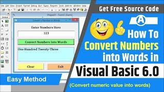 How to convert numbers into words in visual basic 6.0 | Convert numeric value into words