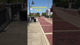 Standing on a bridge between Georgia and Alabama. #music #georgia #alabama #travel #columbusga