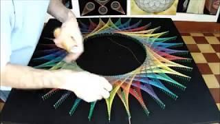 string art espejo radial por jorge de la tierra