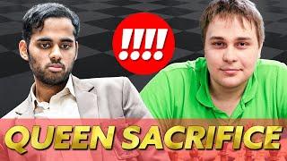 QUEEN SACRIFICE | Erigiaisi vs Prohaszka | Chess Olympiad Budapest 2024